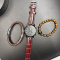 Elegant Men's Quartz Watch & Retro Bracelet Set – Premium Edition - nexivobd