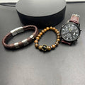 Elegant Men's Quartz Watch & Retro Bracelet Set – Premium Edition - nexivobd