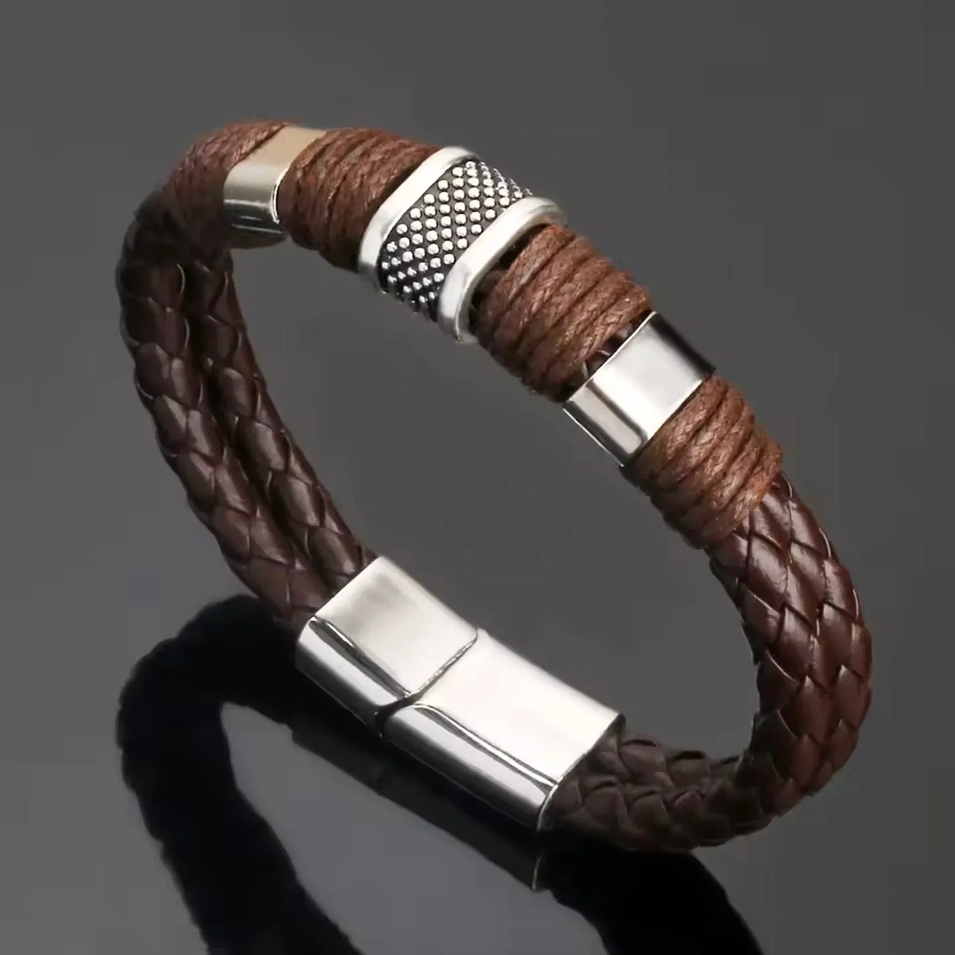 Elegant Men's Quartz Watch & Retro Bracelet Set – Premium Edition - nexivobd