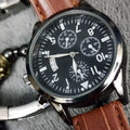 Elegant Men's Quartz Watch & Retro Bracelet Set – Premium Edition - nexivobd