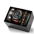Elegant Men's Quartz Watch & Retro Bracelet Set – Premium Edition - nexivobd