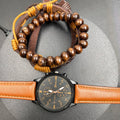 Men's Casual Watch & Bracelet Set – 4-in-1 Combo Watch - nexivobd